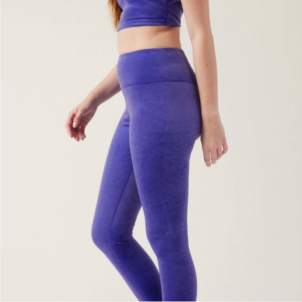 Athleta Elation Velvet Tight.  Purple. Size small.